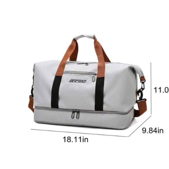 NEW! Duffle Bag Travel Handbag Gym Bag Weekender Carry On Overnight Bag - Picture 6 of 10